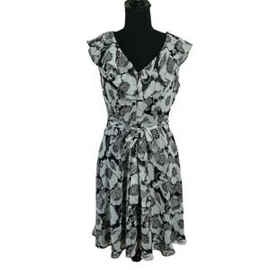 ADRIANNA PAPELL Floral Mini dress size 4 S